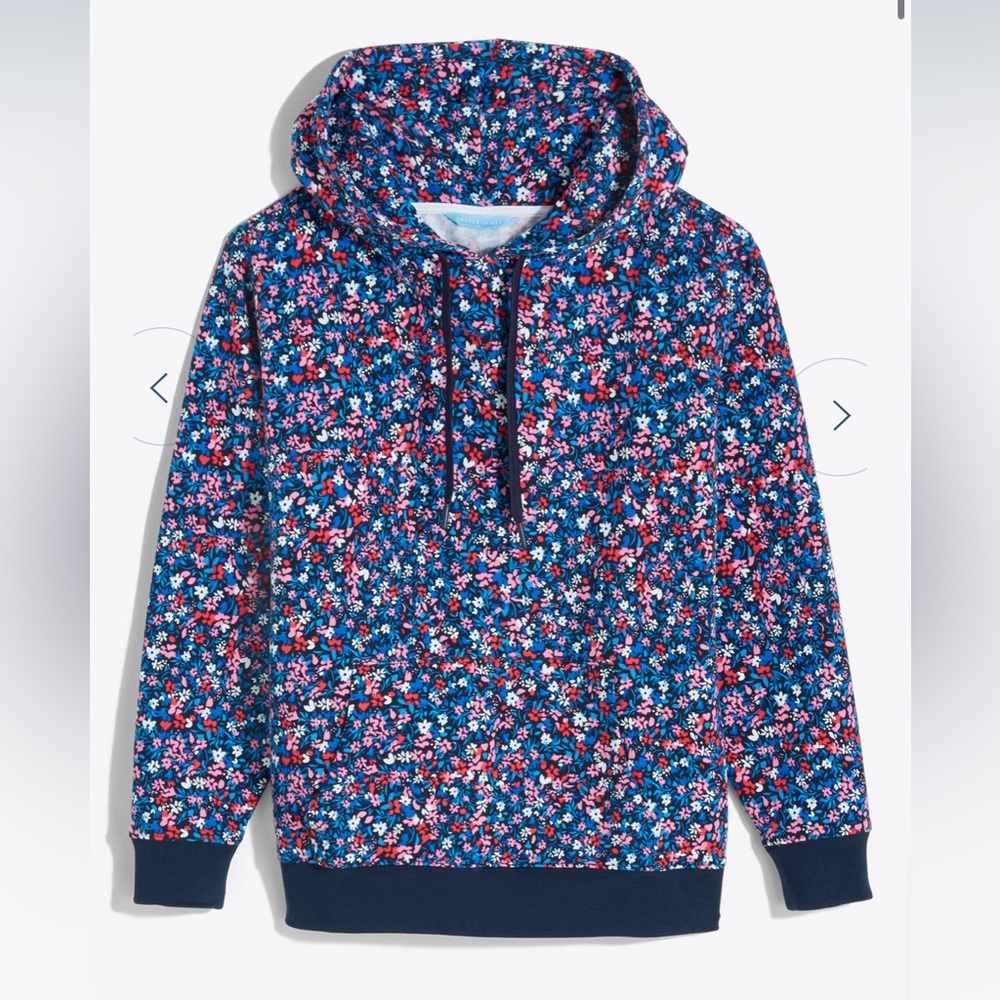 GUC Draper James Sport All Over Ditsy Floral Hoodie, Size M